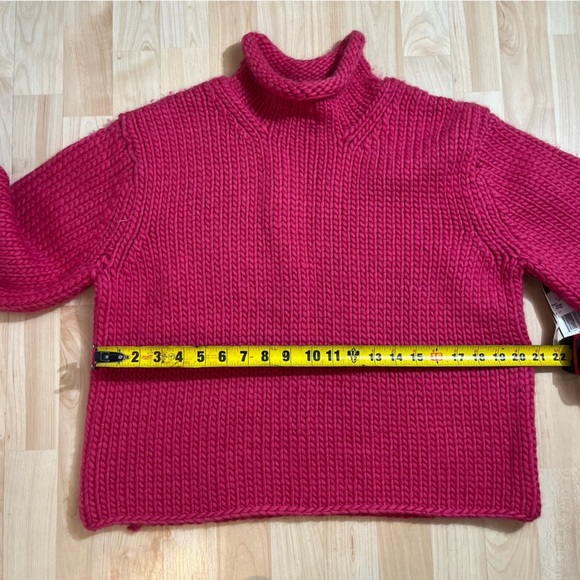 Jones New York Vintage Womens Pink Chunky Knit Oversized Turtleneck NWT Size XL - Picture 3 of 6